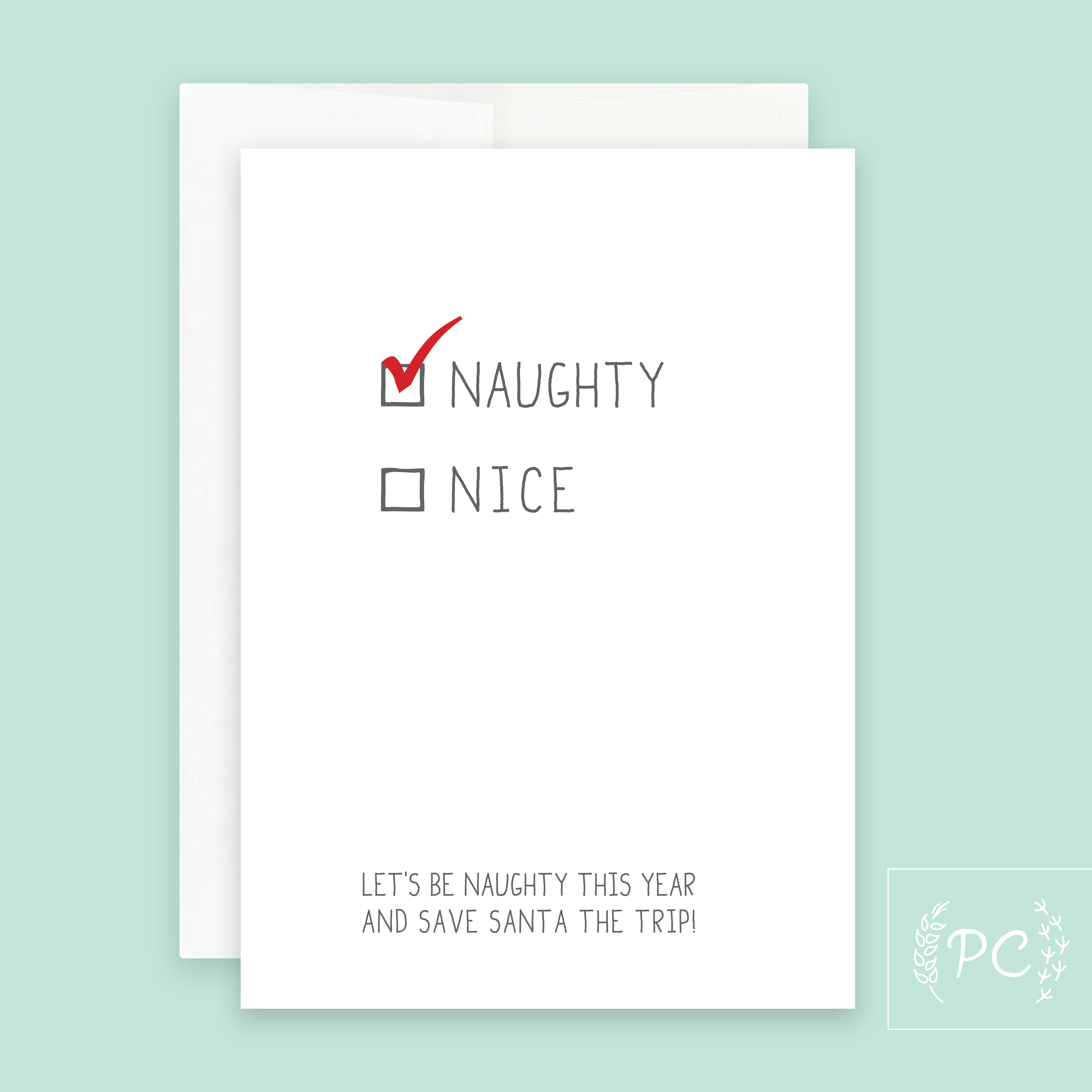 naughty list | greeting card