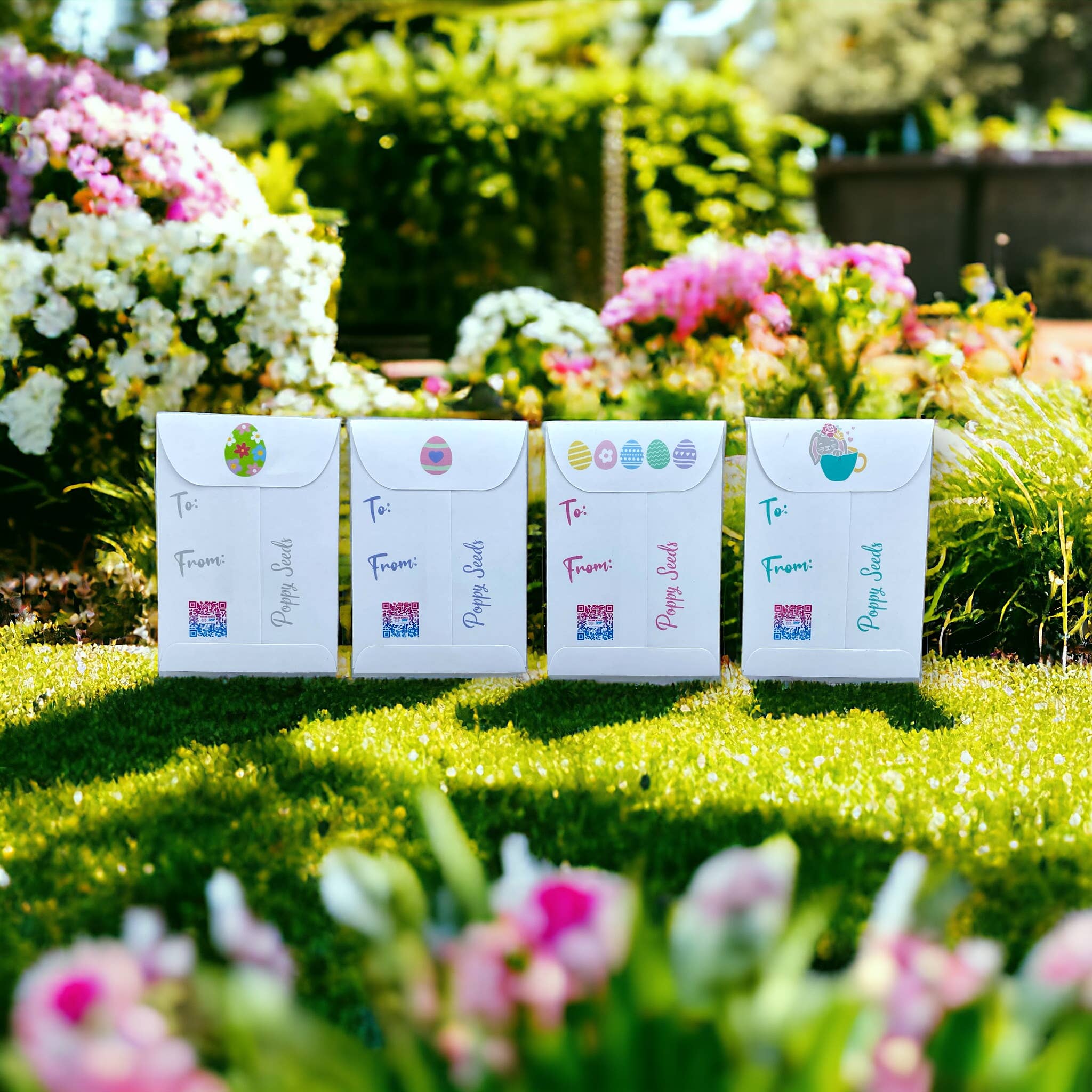Easter Seed Packages with Poppies