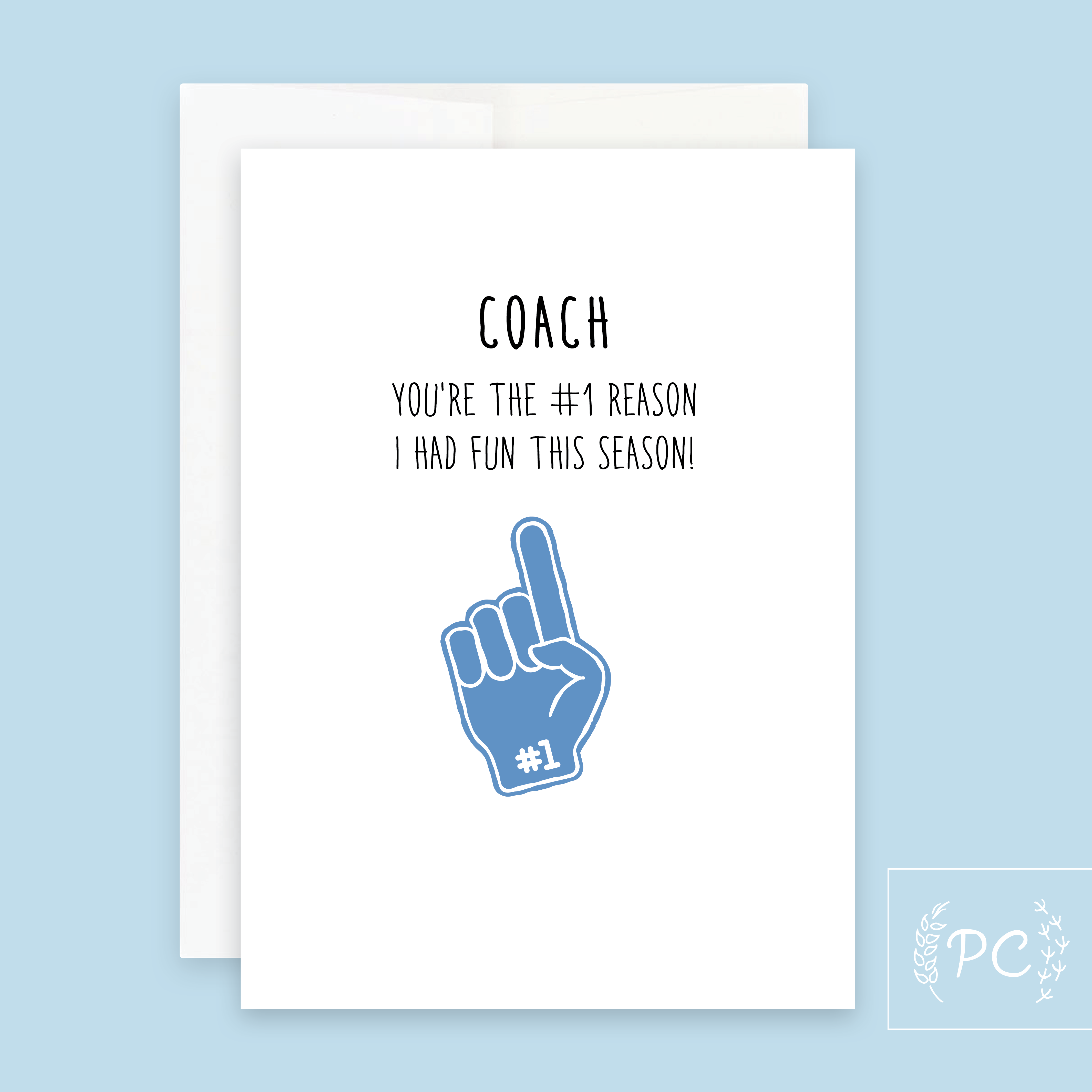 number 1 coach | greeting card