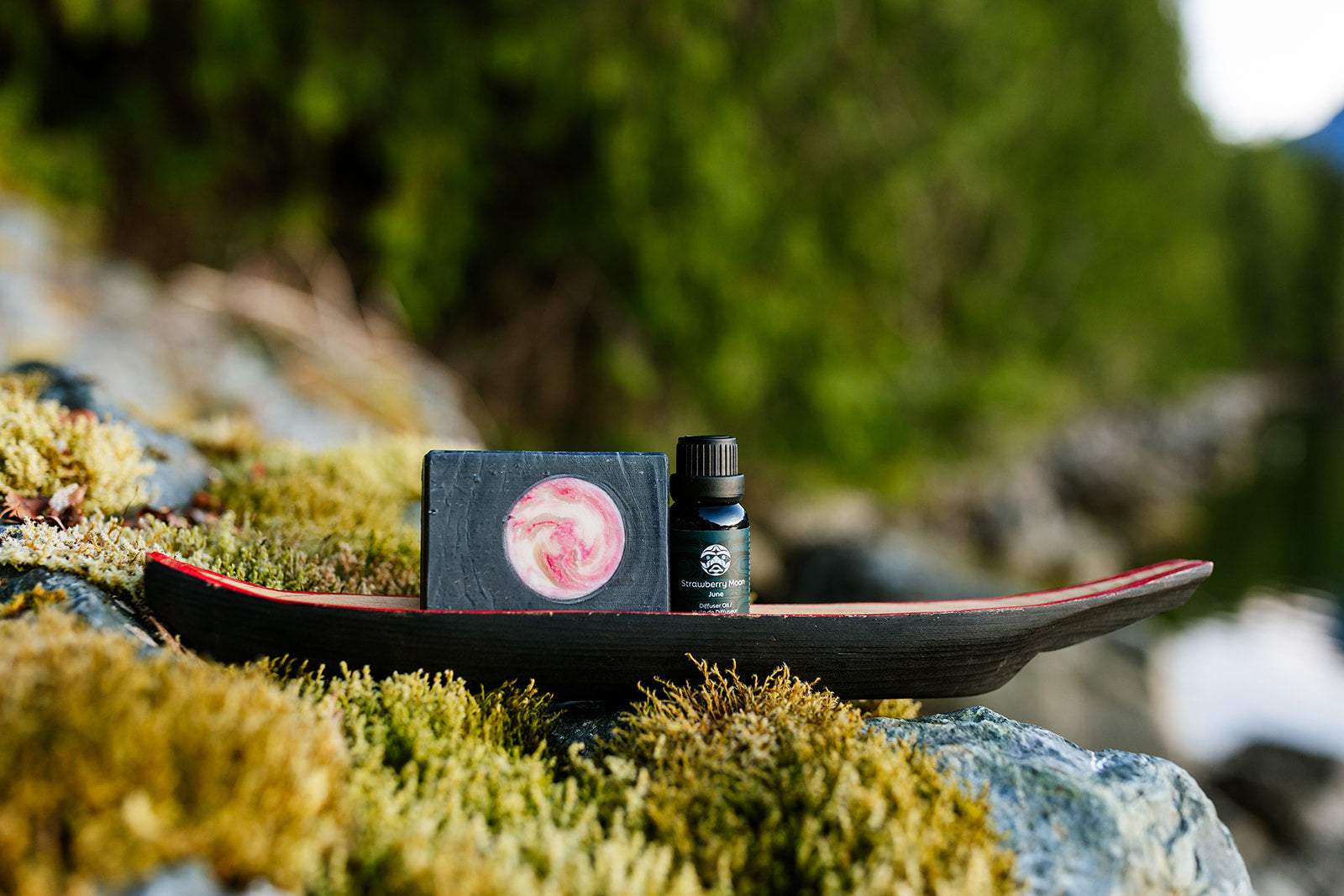 June Strawberry Full Moon Soap | Wild Strawberry + Apple + Violet Flower