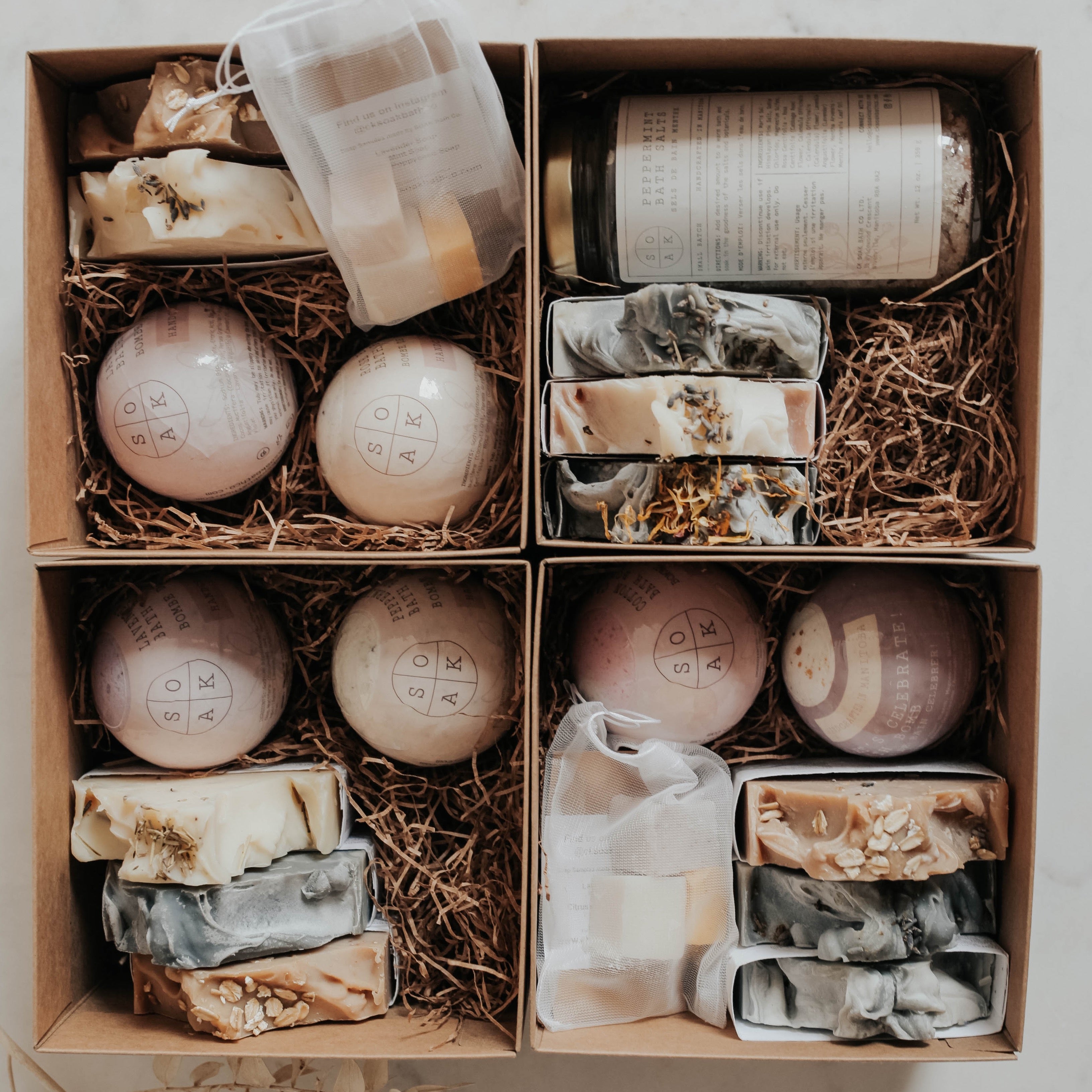 Gift Box: 3 Soap Bars 1 Bath Salt