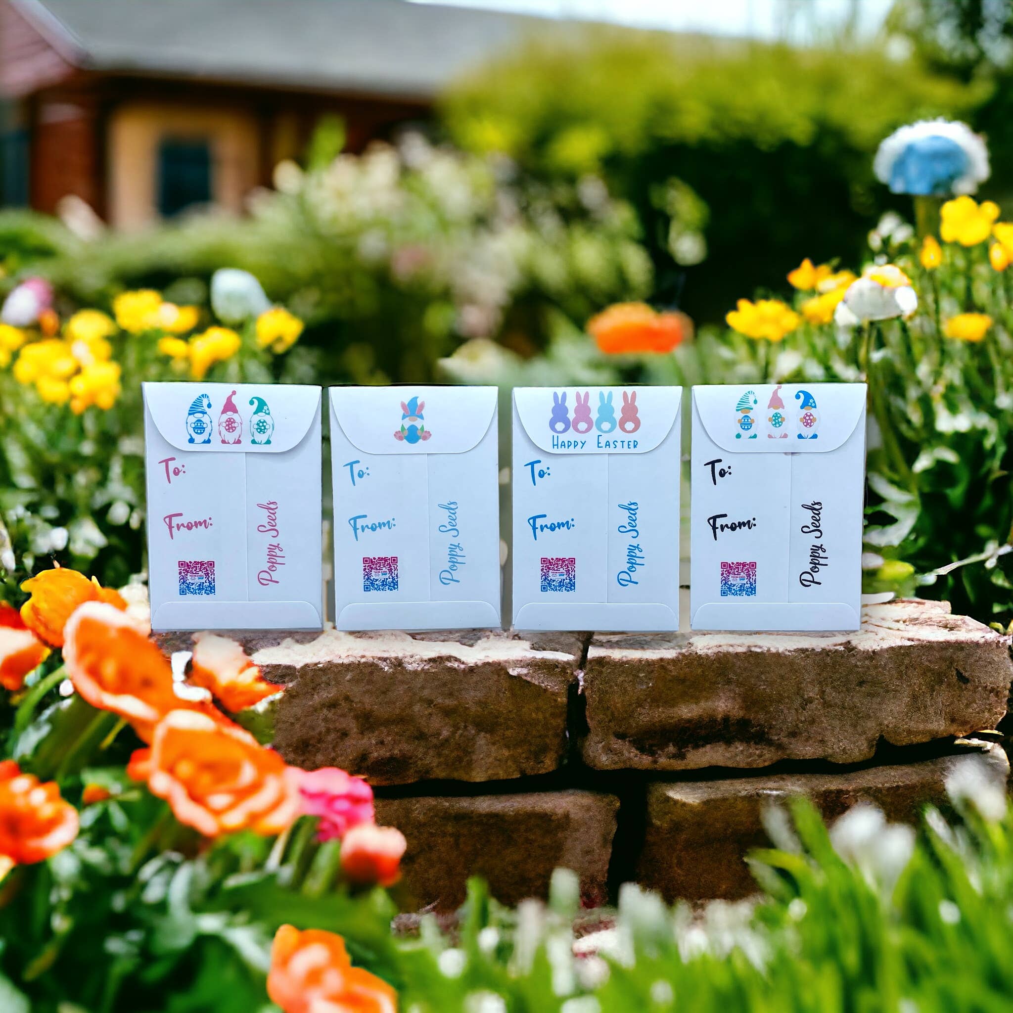 Easter Seed Packages with Poppies