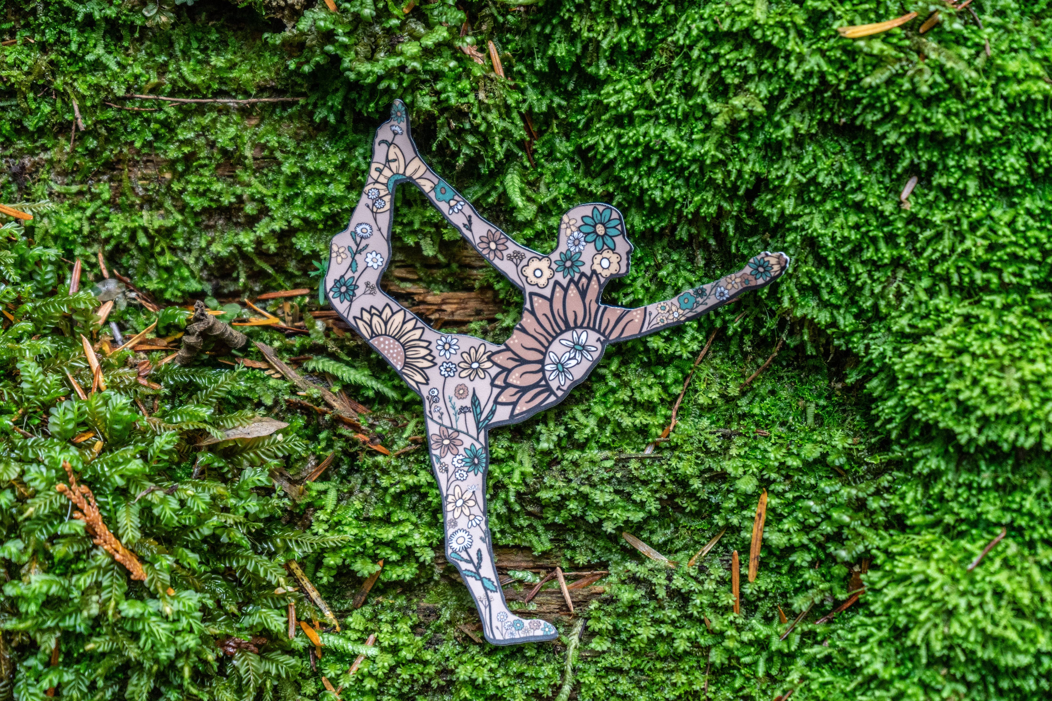 Floral Dancer's Pose Sticker