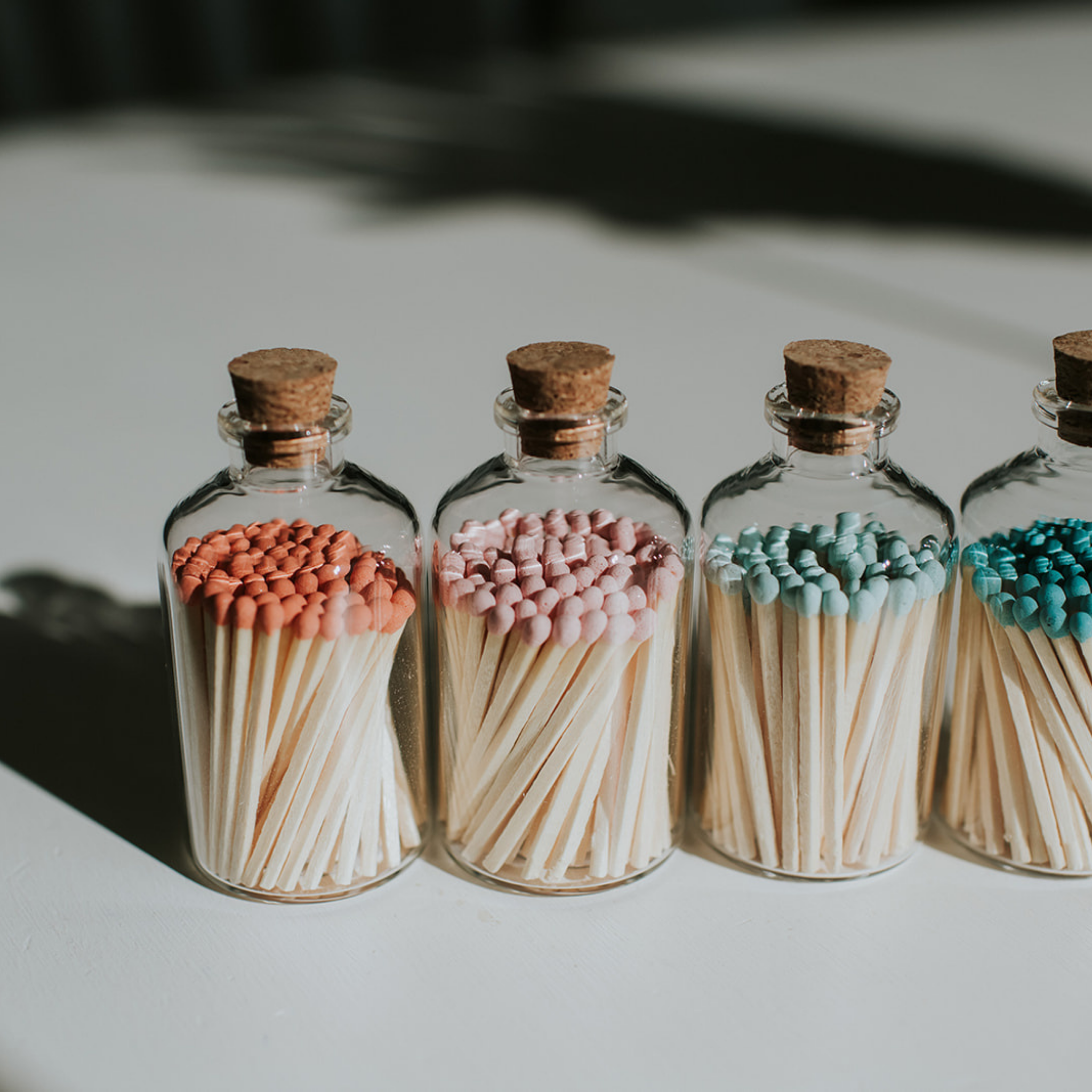 Apothecary Matches: Color Tip Jar Matchsticks: Unlabelled