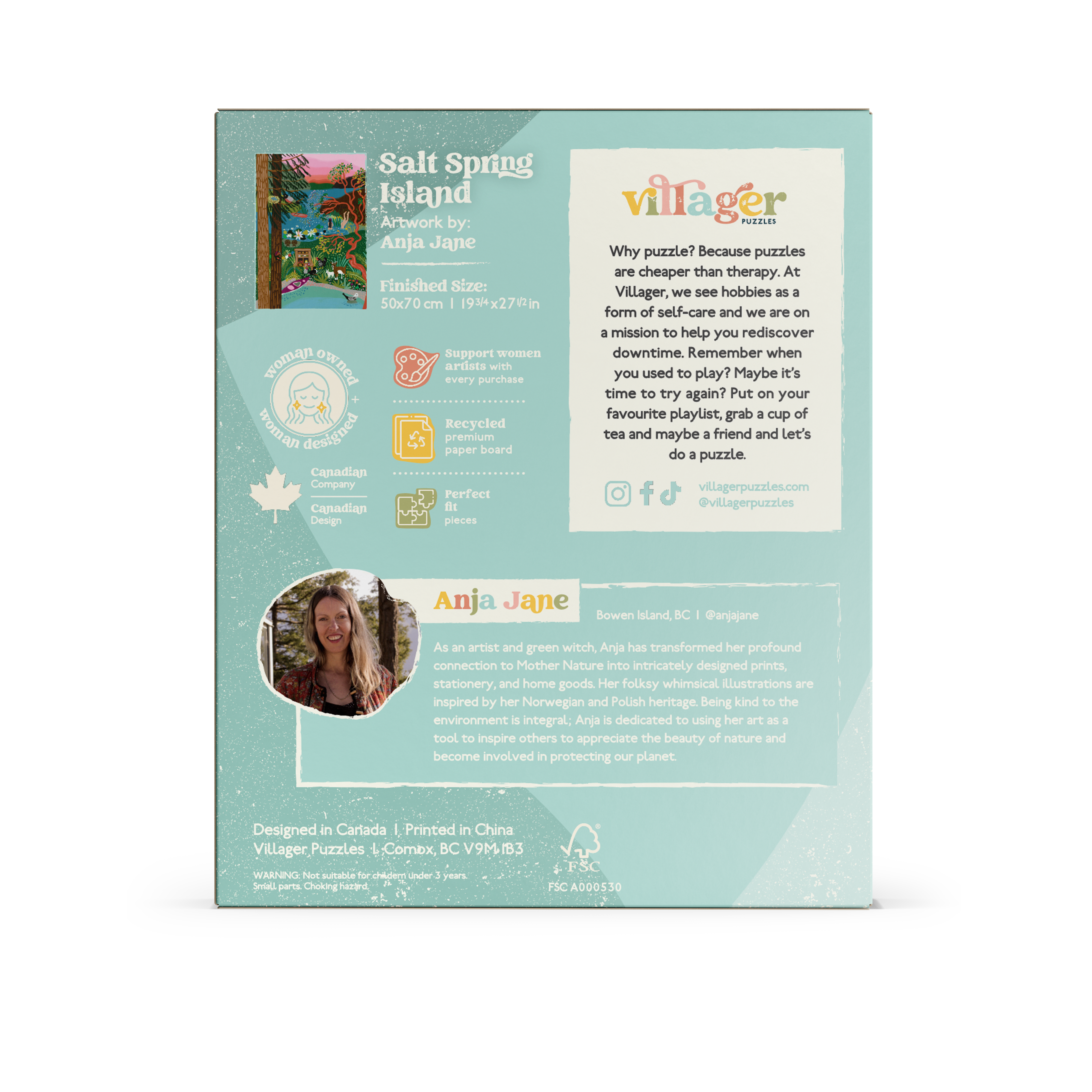 Salt Spring Island | 1000-Piece Puzzle for Adults | Designed in Canada by Anja Jane