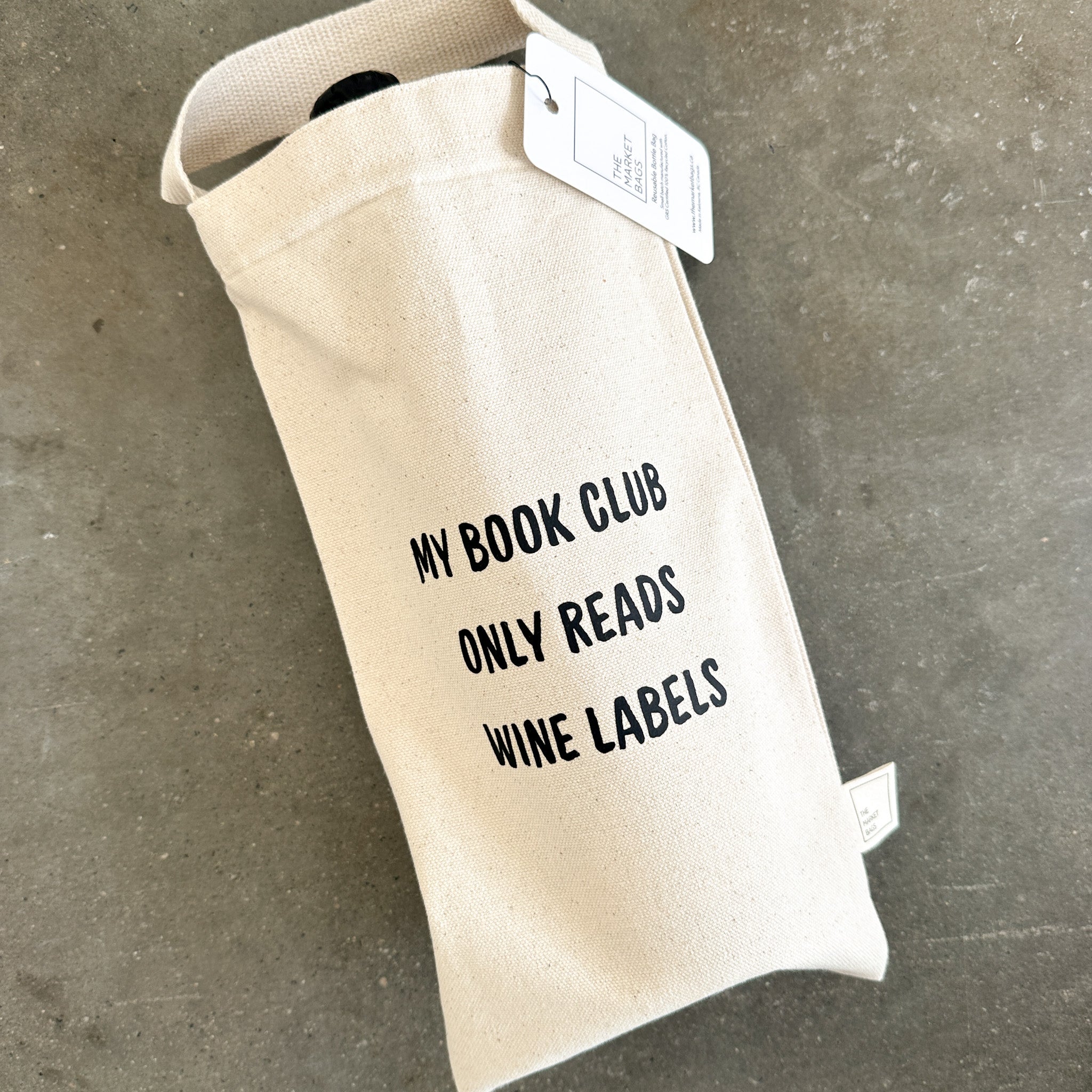 'My Book Club' Reusable Wine Bag