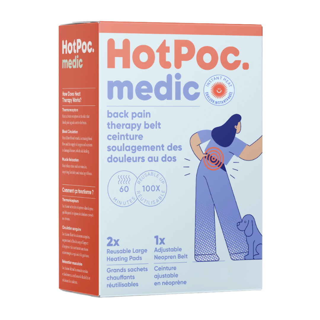 Adjustable Reusable Belt & 2-Pack Eco Reusable Heat Pack - Hot Poc medic