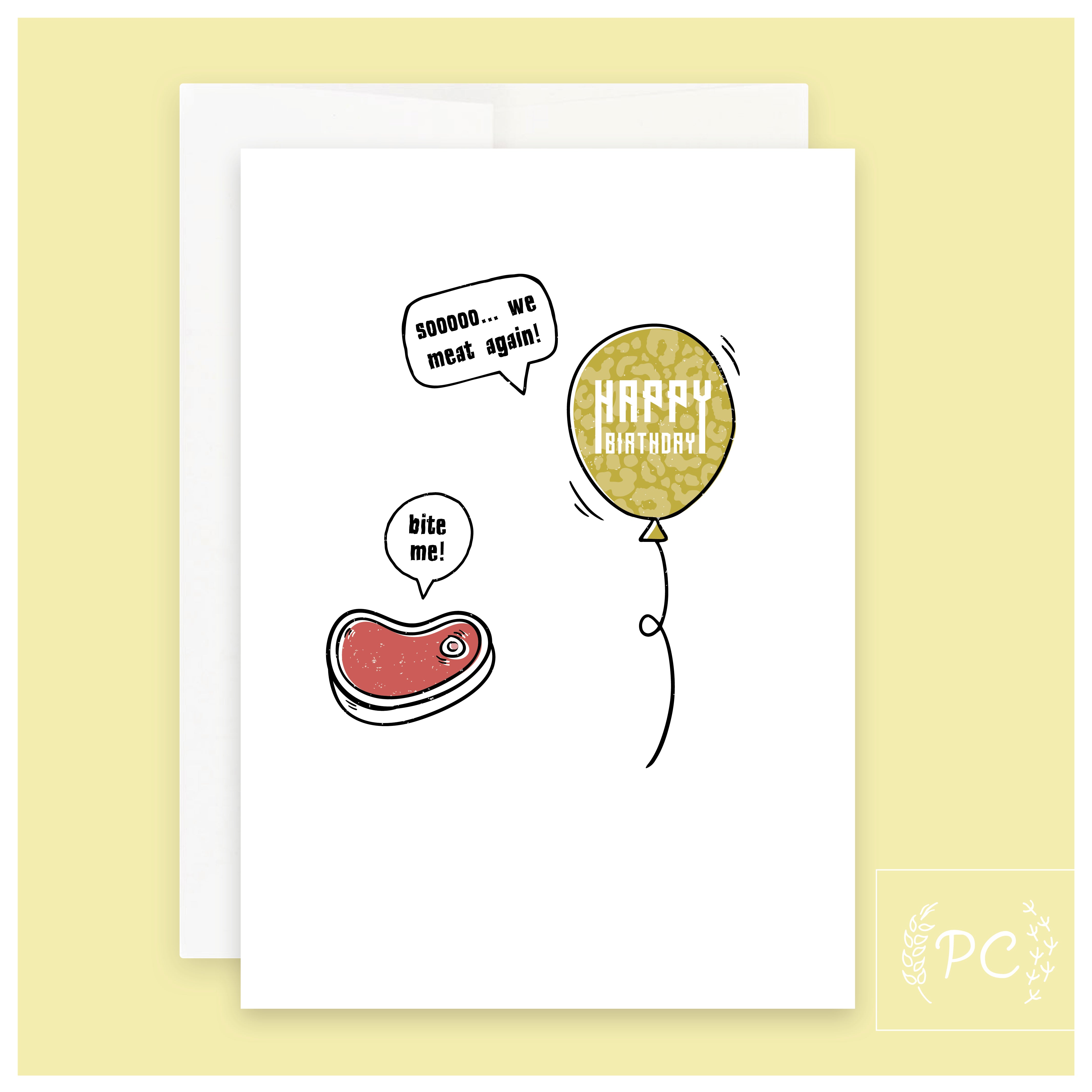 soooo... we meat again | greeting card