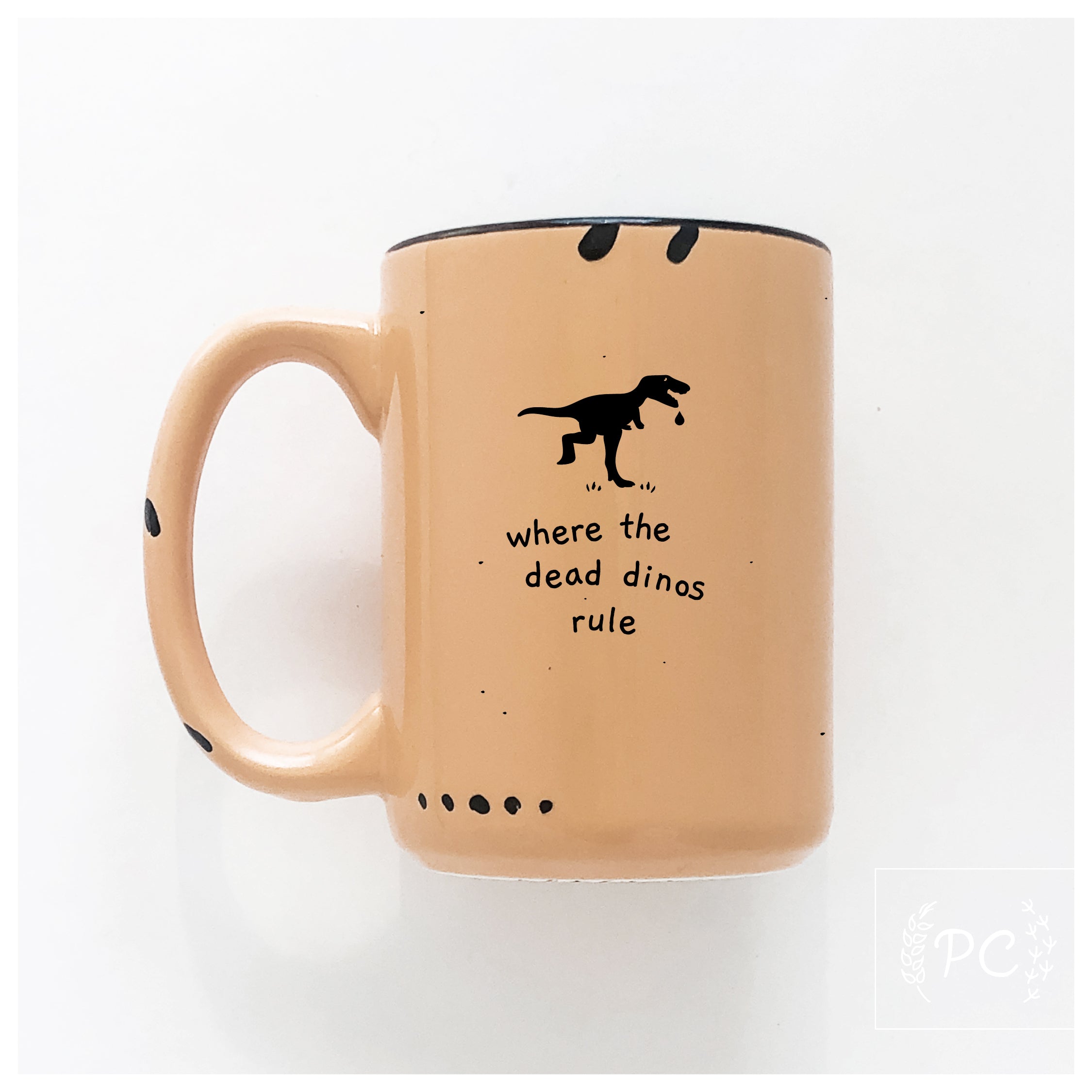 where the dead dinos rule | ceramic mug