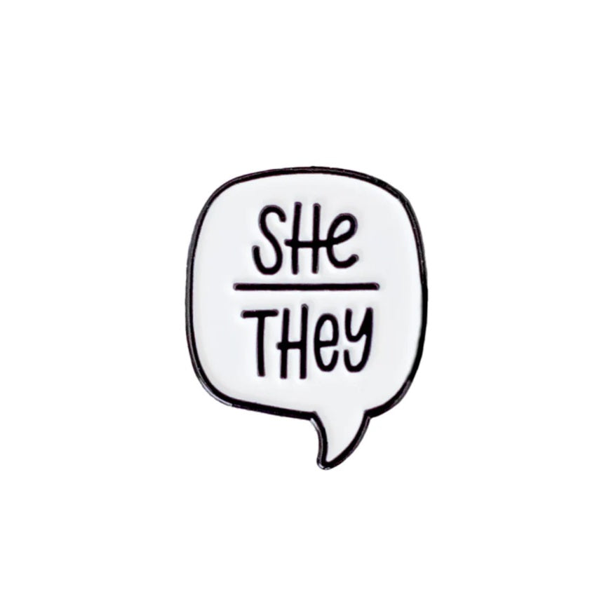 Pronoun Enamel Pin