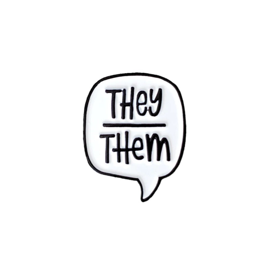 Pronoun Enamel Pin