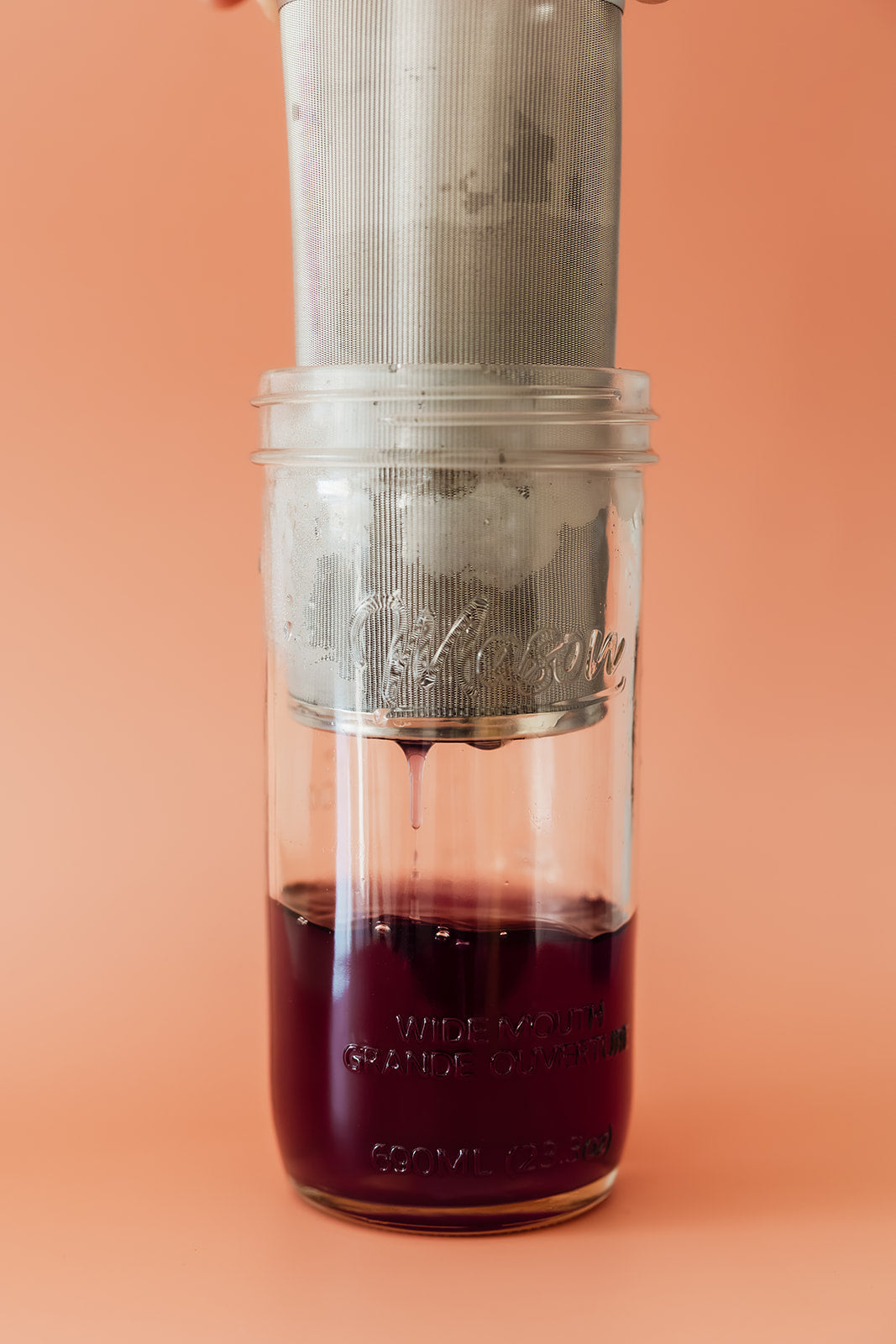 Iced Tea Infuser | Fits a Wide Mout Quart or 1/2 Gallon Mason Jar