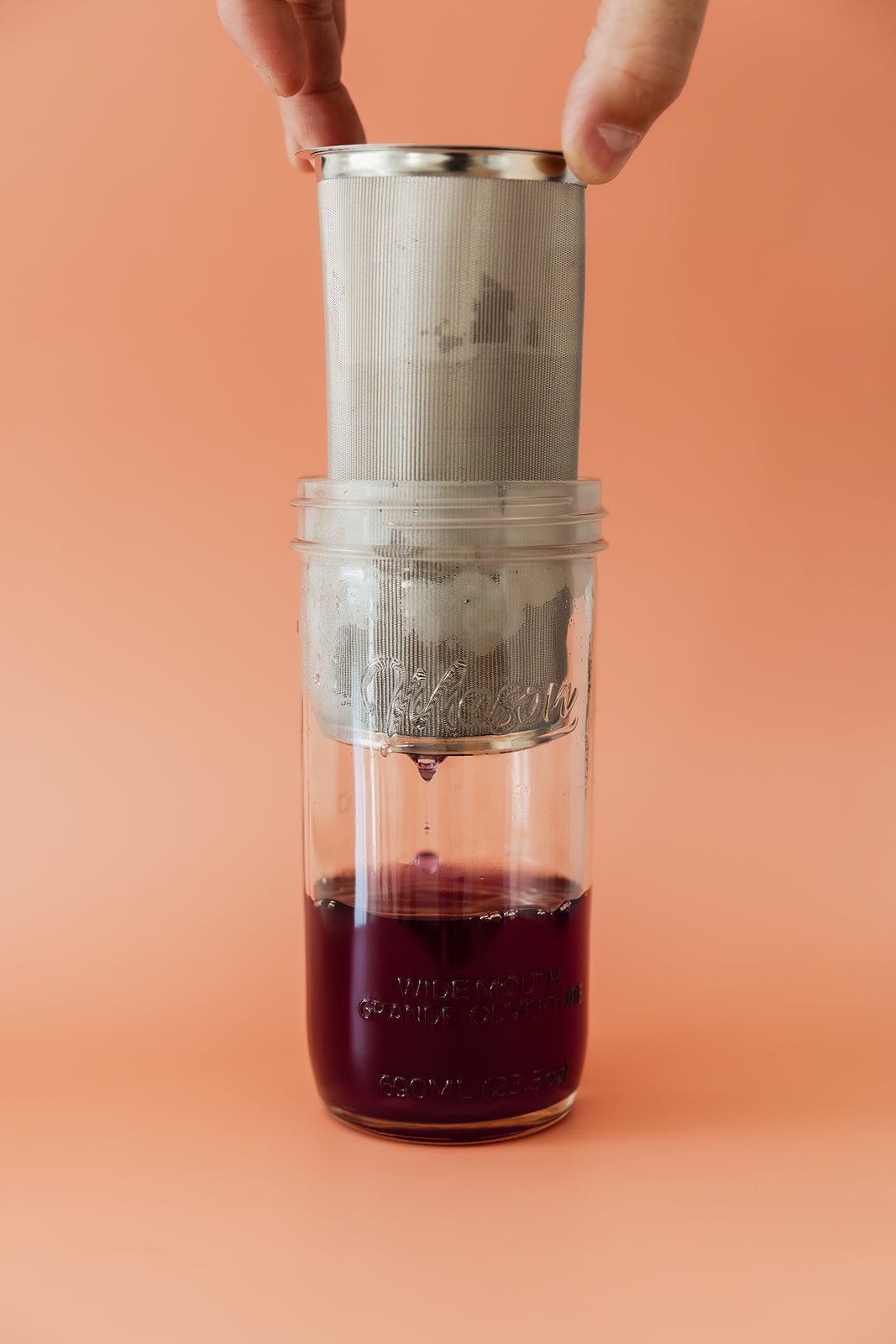 Iced Tea Infuser | Fits a Wide Mout Quart or 1/2 Gallon Mason Jar