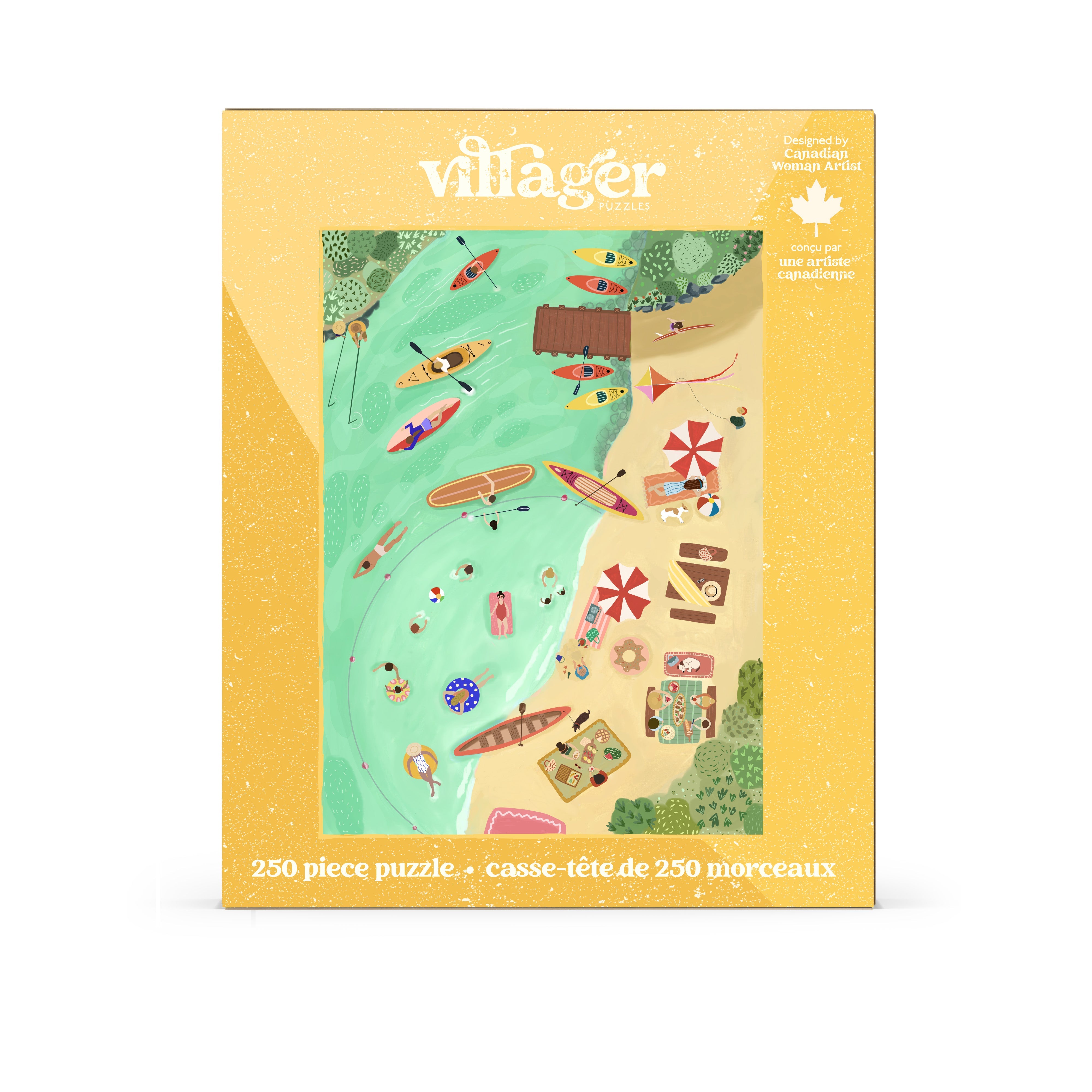 Lake Day | 250 Piece Puzzle | Kids & Adults | Designed in Canada by Nabeela Rumi