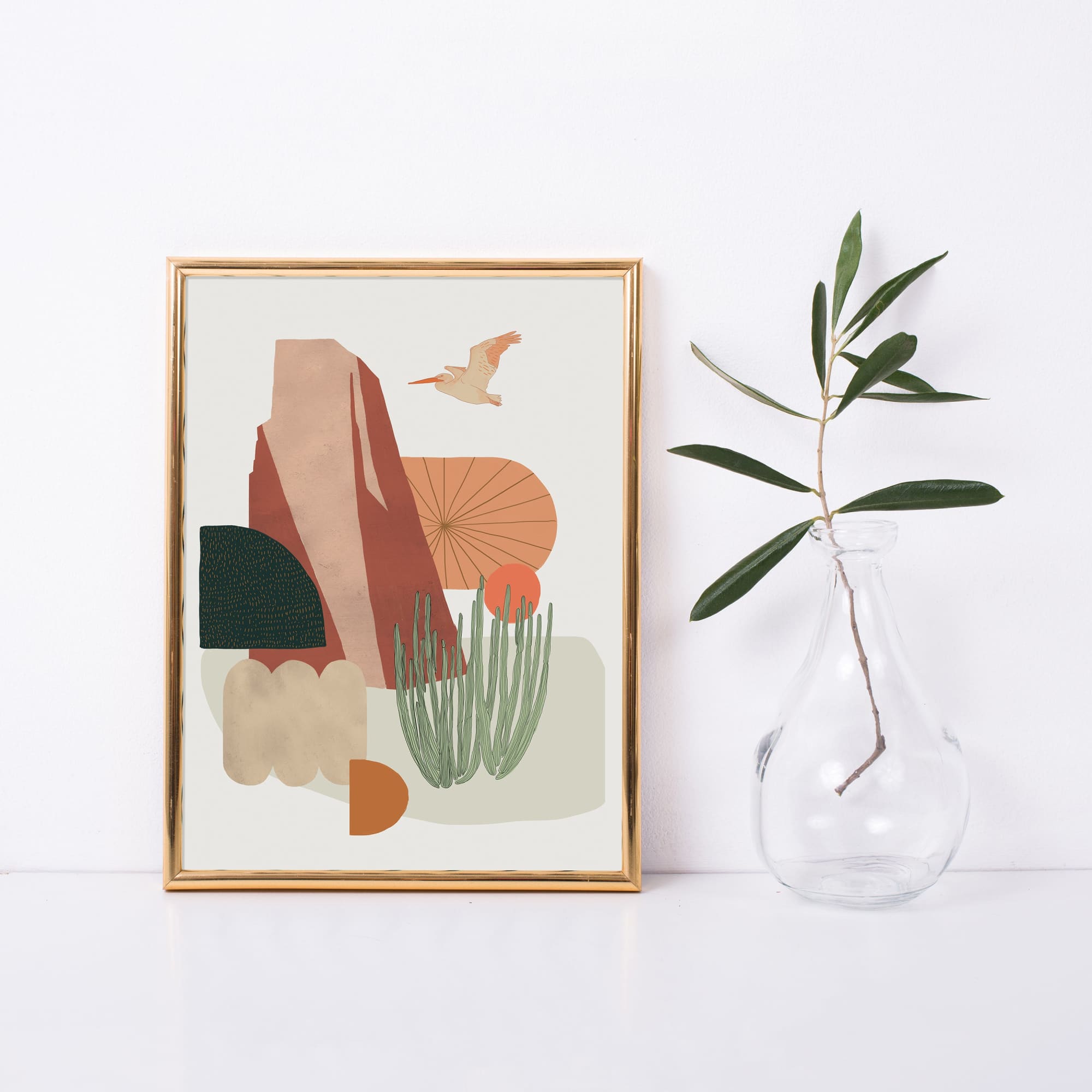 California Desert (Pelican) Art Print