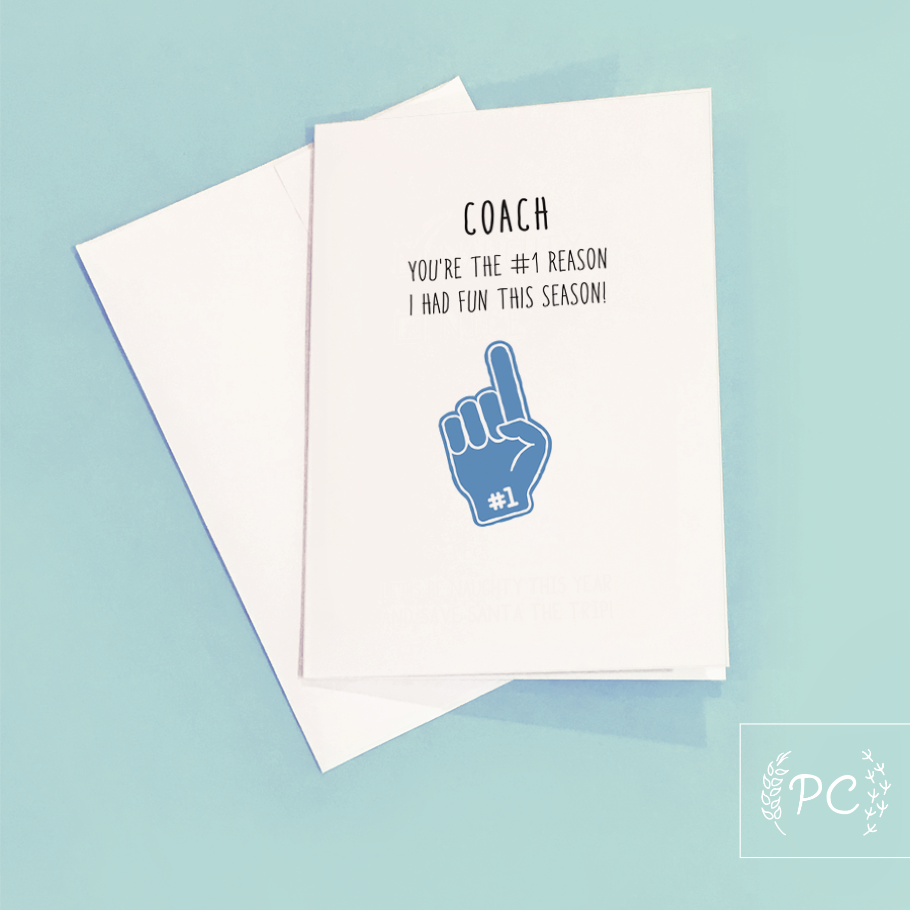 number 1 coach | greeting card