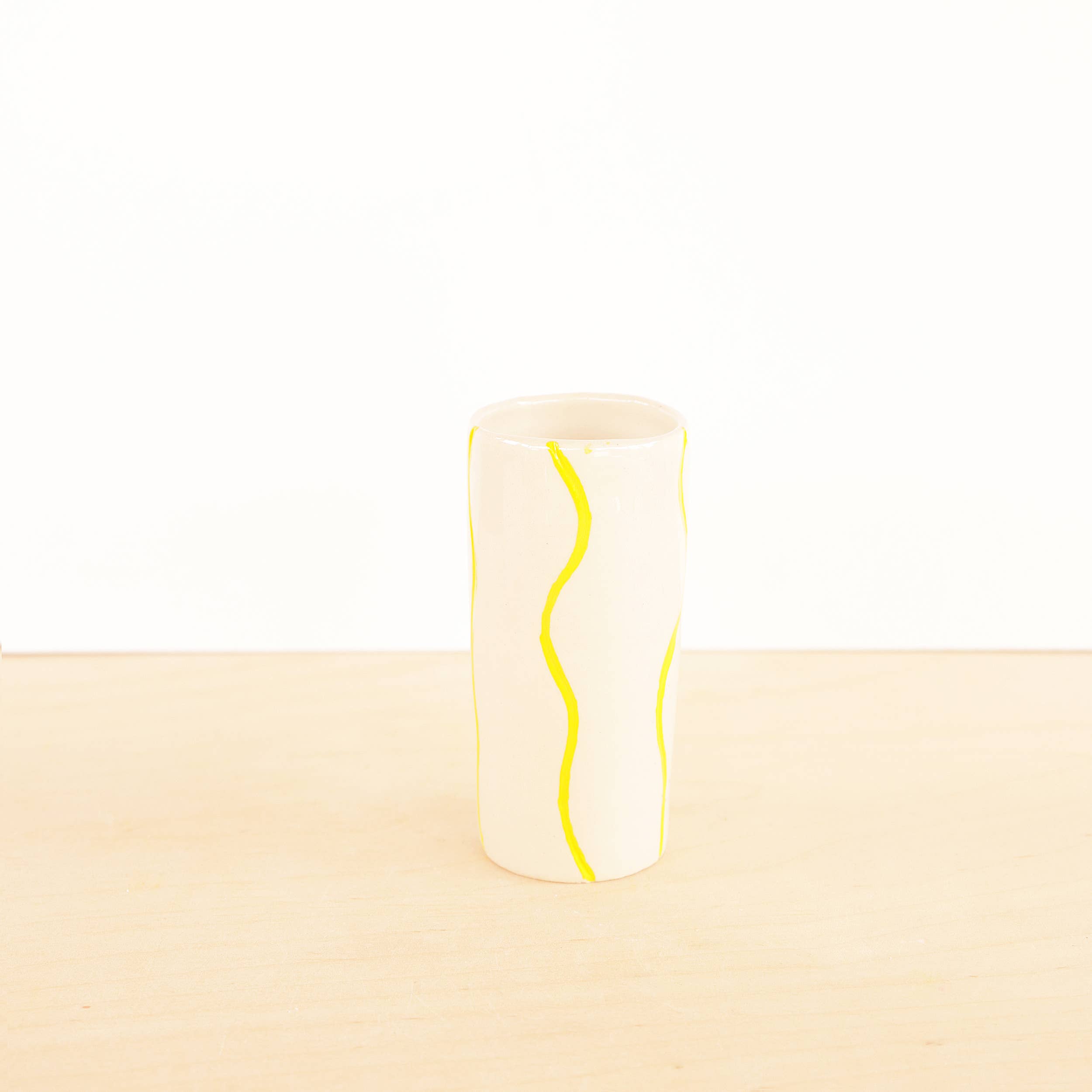 Striped Ceramic Bud Vase