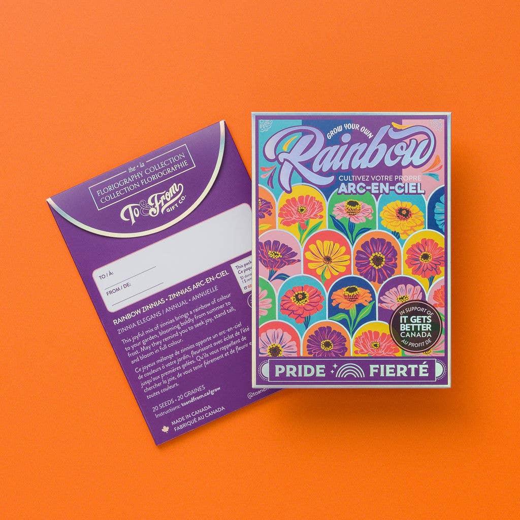 Rainbow Zinnias Seed Packet (Pride) - SILVER FOIL