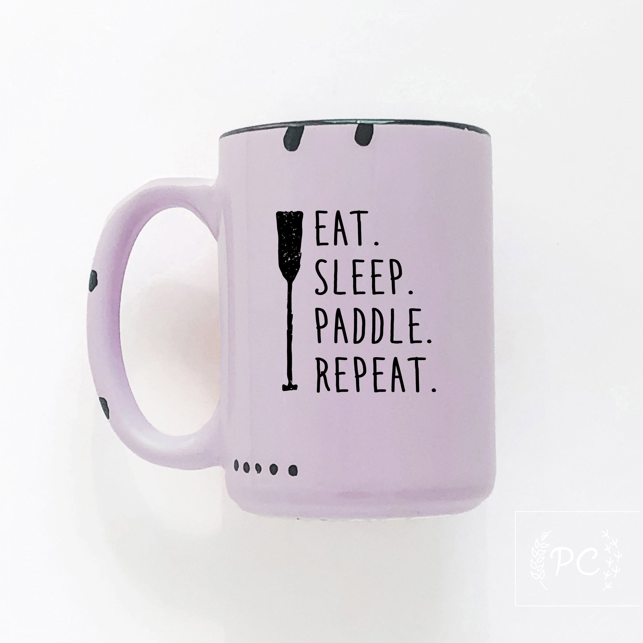 eat. sleep. paddle. repeat. | ceramic mug | lake life