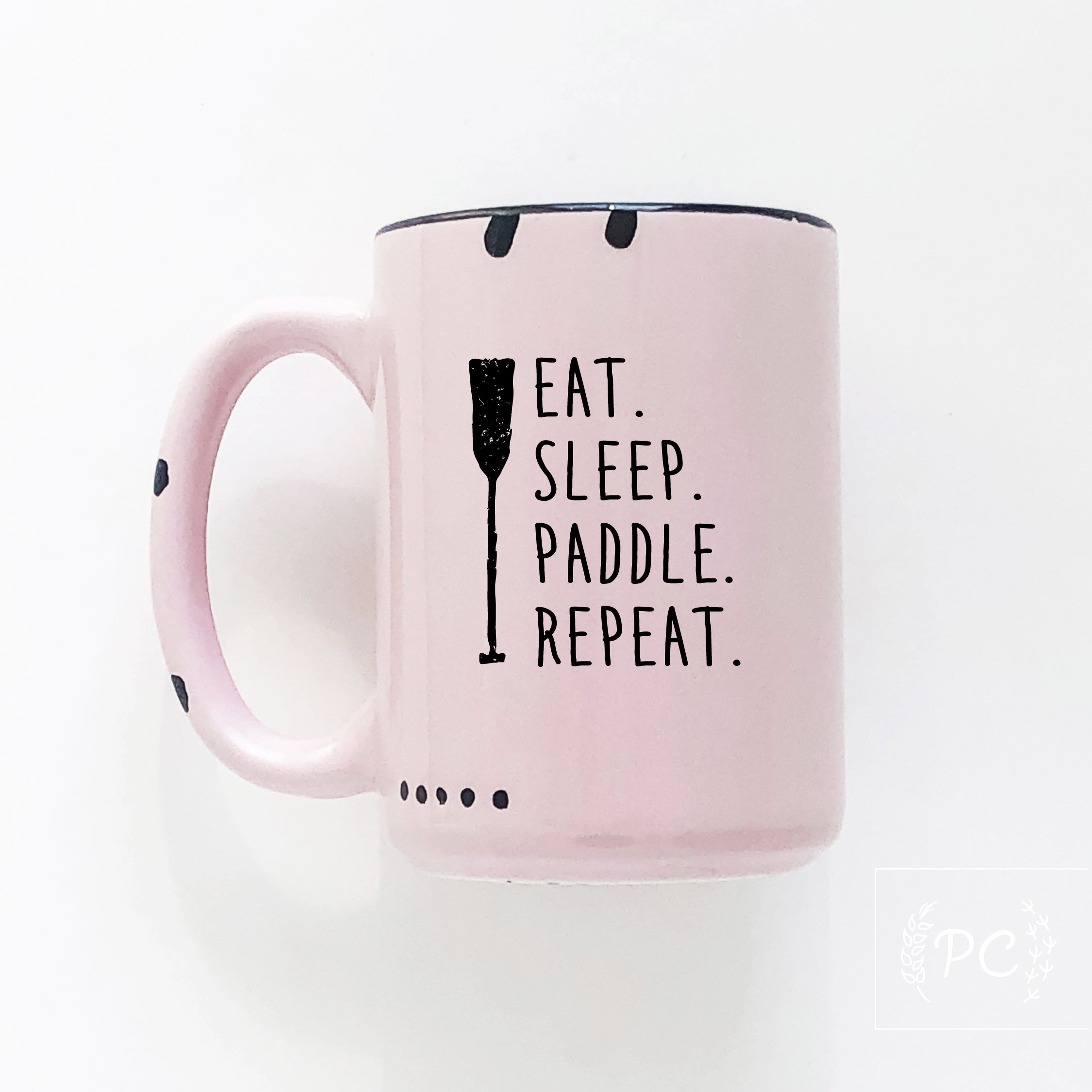 eat. sleep. paddle. repeat. | ceramic mug | lake life