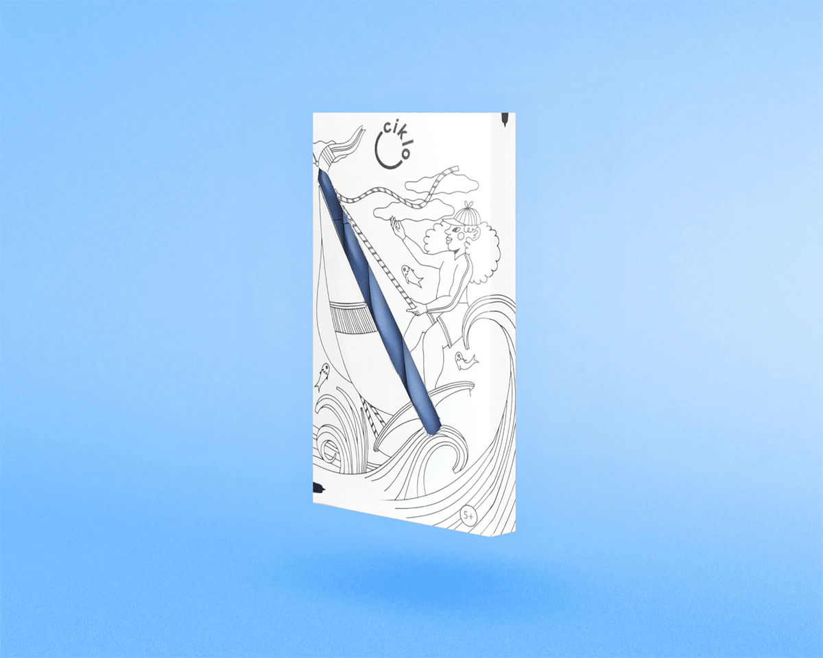 ensemble 6 stylos ciklo bleu