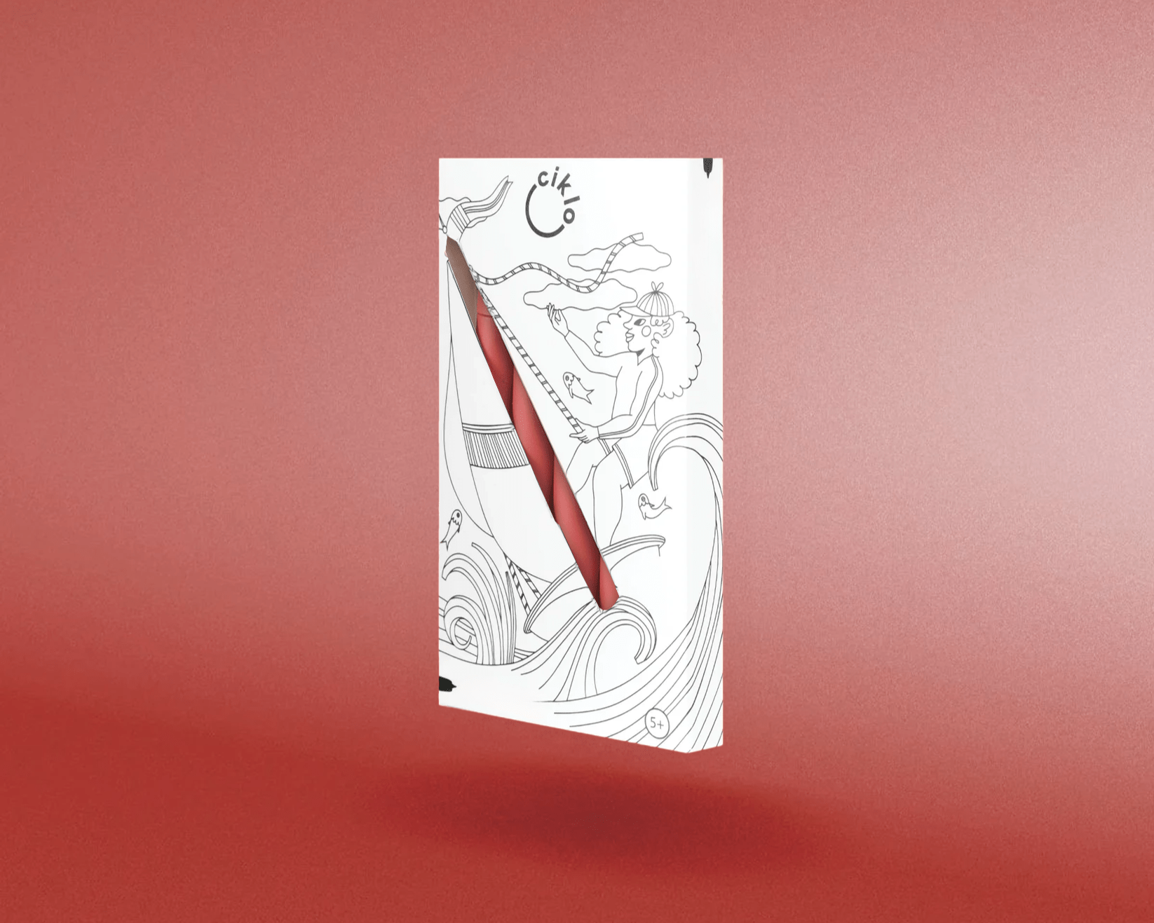 ensemble 6 stylos ciklo rouge