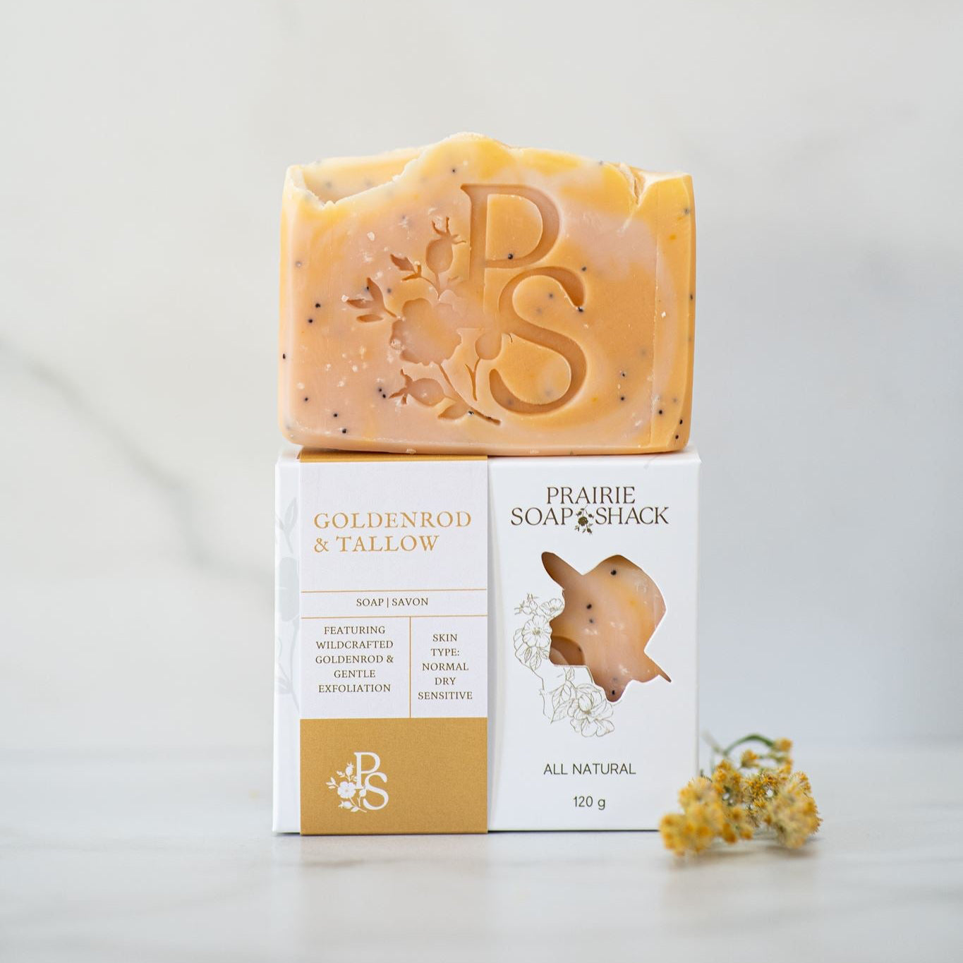 Goldenrod & Tallow Soap with Lemongrass, Lemon and Lavender
