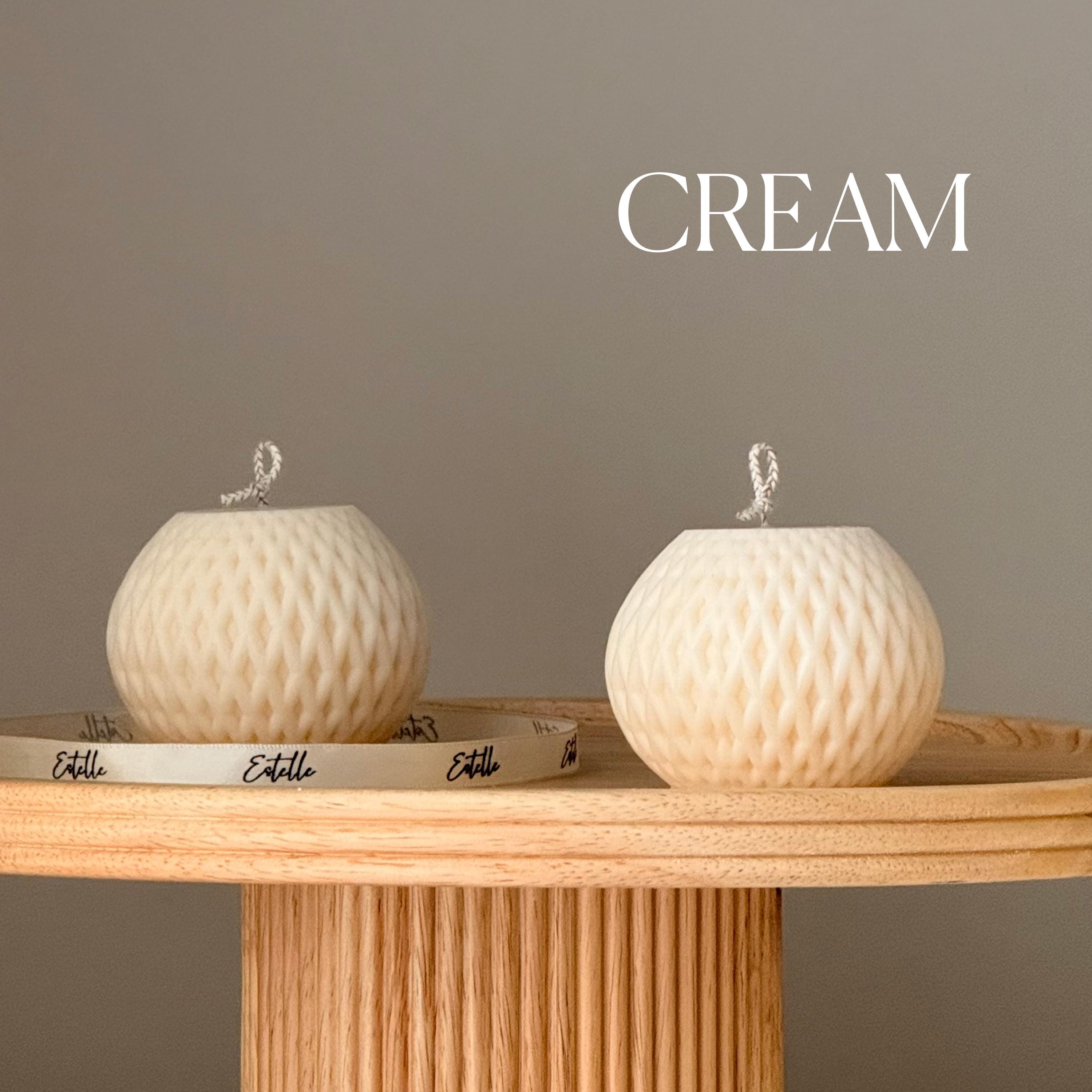 Woven Sphere Candle – Sculptural Textured Design