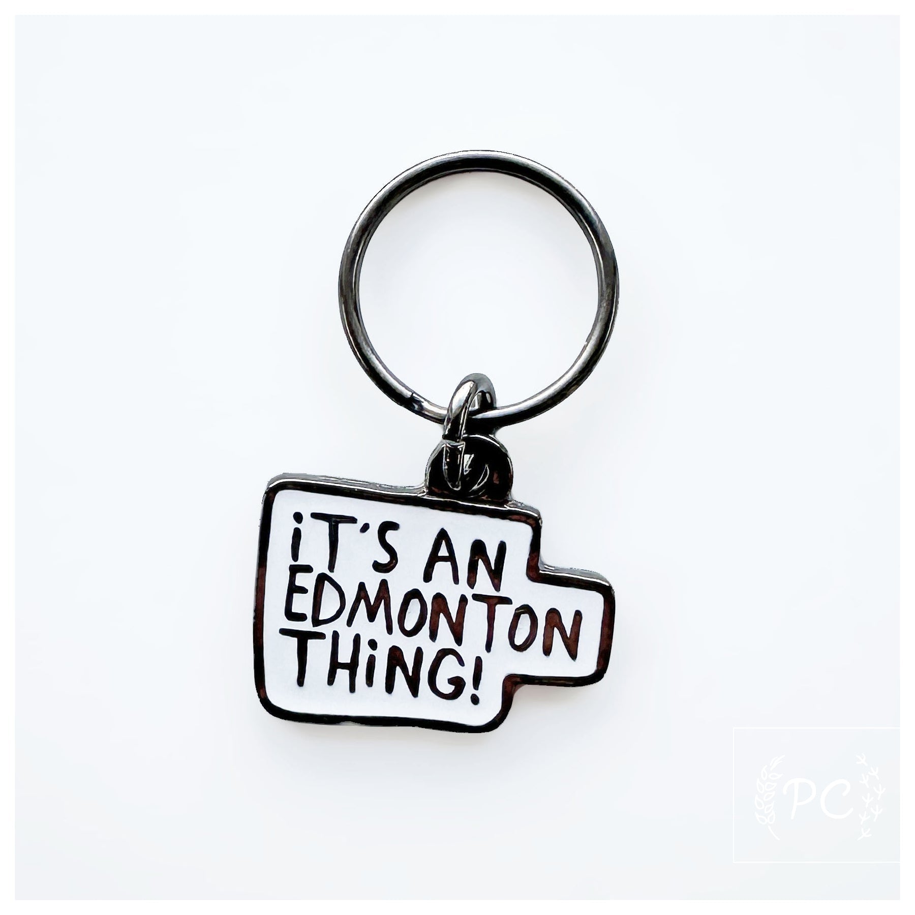 It's an Edmonton thing! | silver metal key ring | alberta