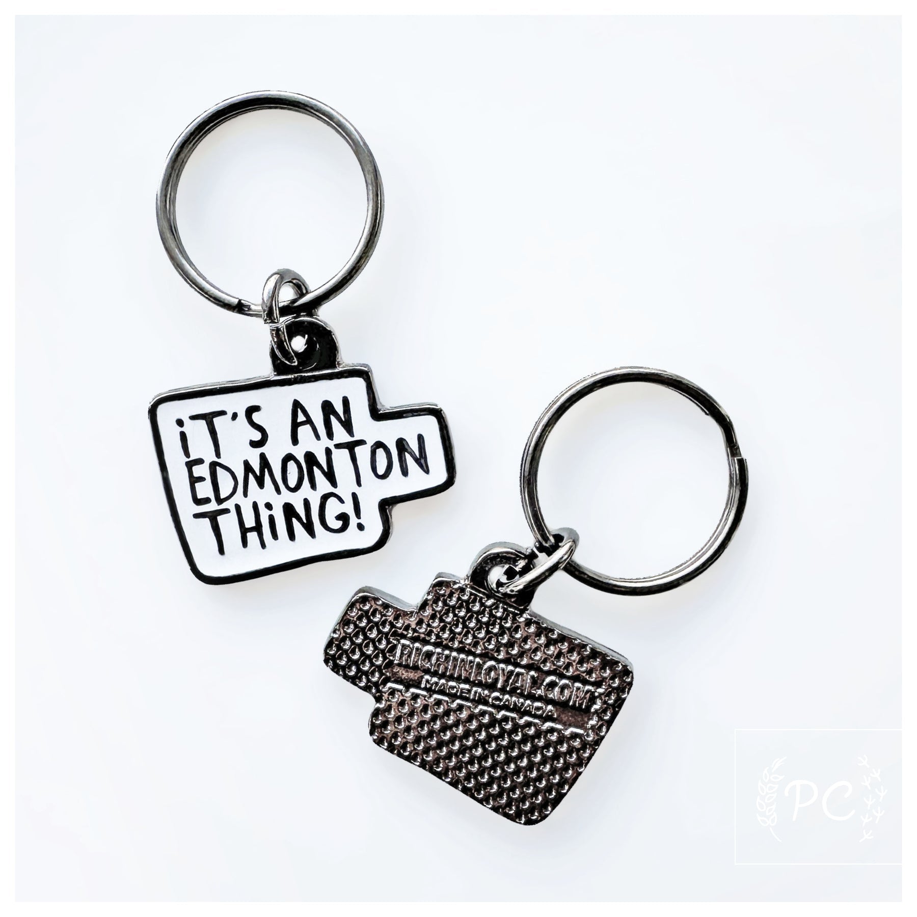 It's an Edmonton thing! | silver metal key ring | alberta