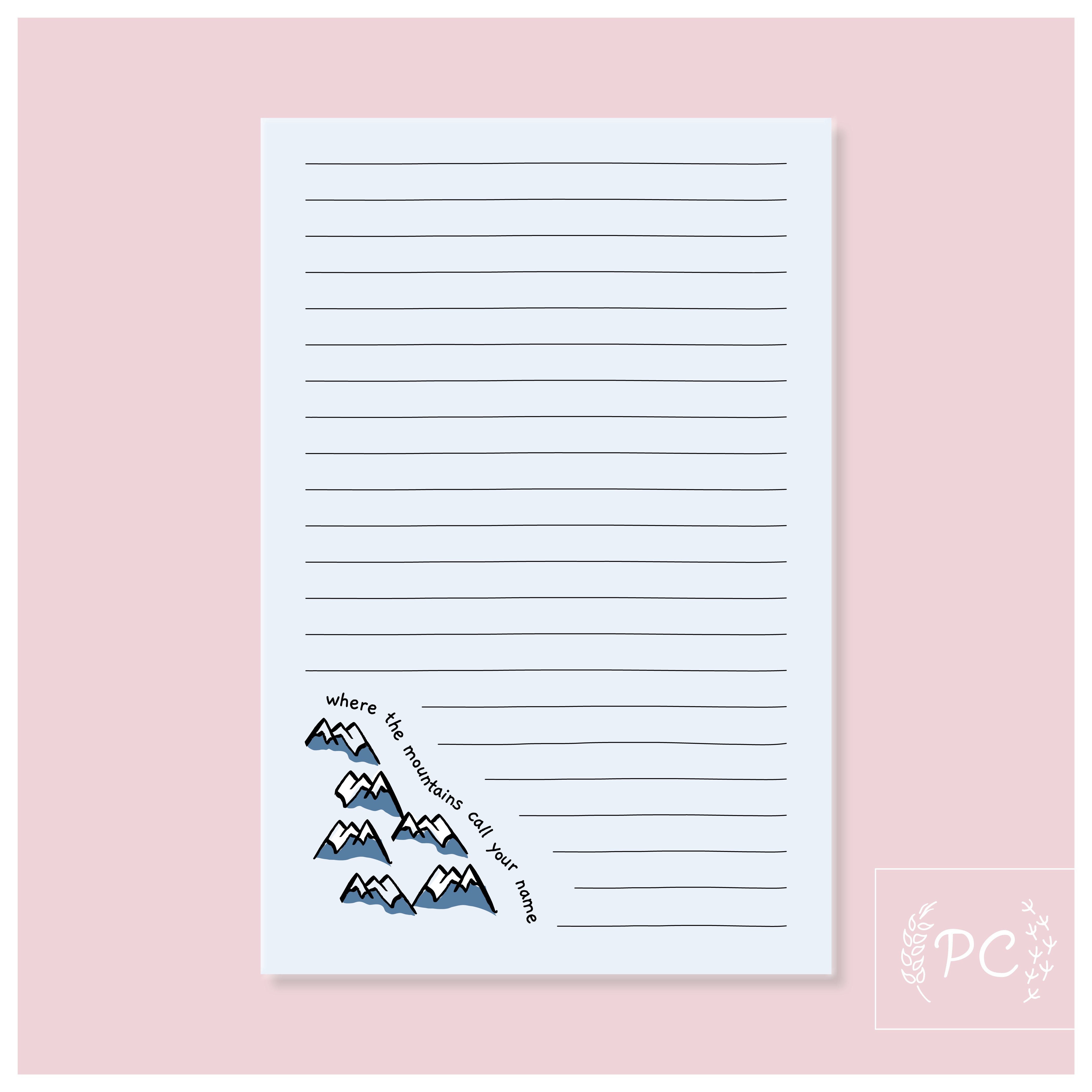 where the mountains call your name | note pad | canada | cute