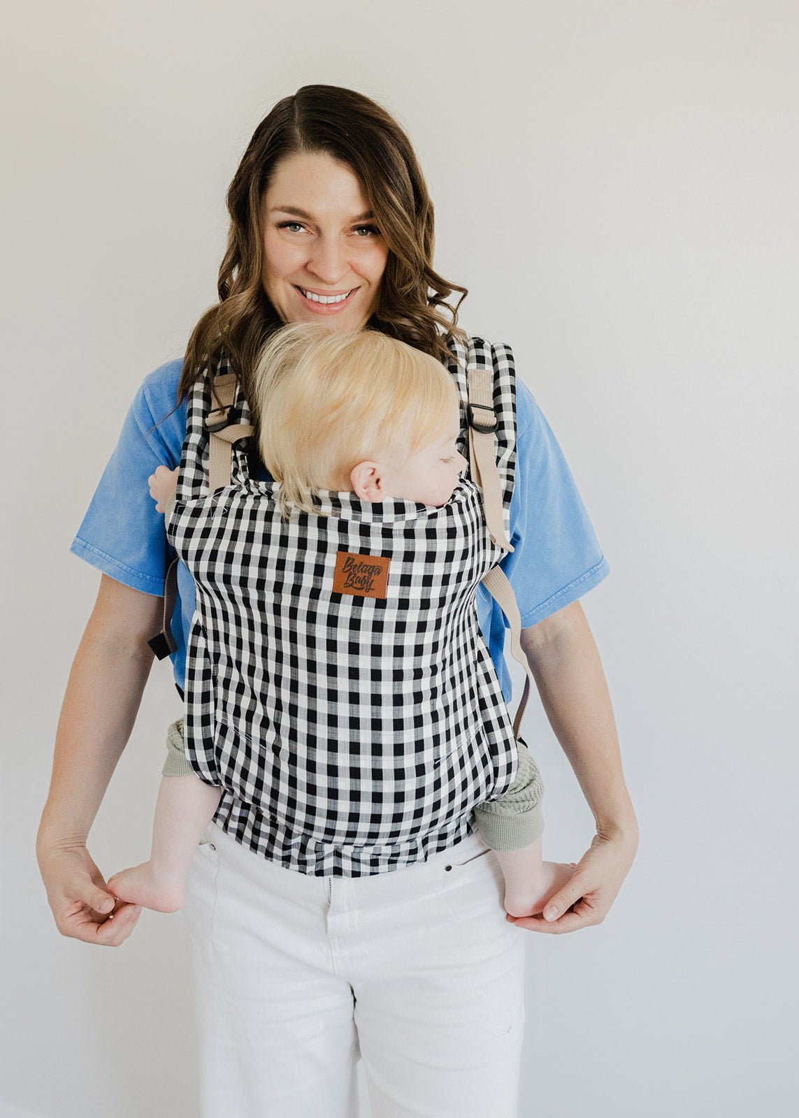 Gingham - Black and White Cove Baby Carrier