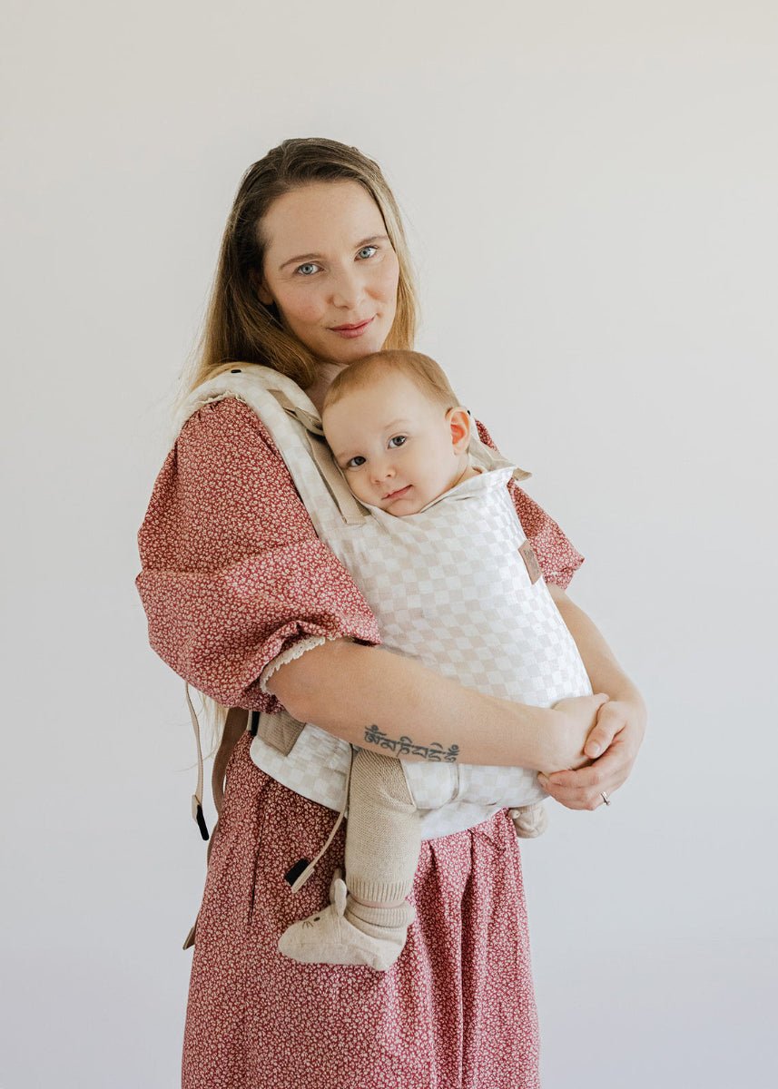 Tan Checkers Cove Baby Carrier