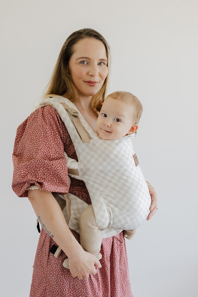 Tan Checkers Cove Baby Carrier
