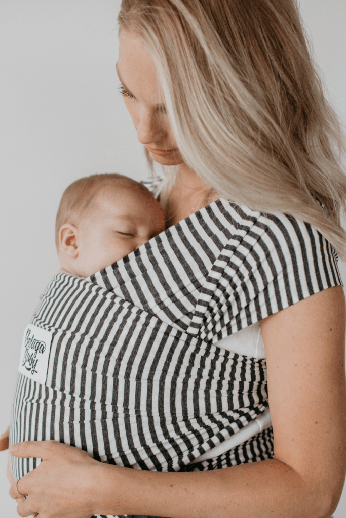 Lori Beluga Wrap- Charcoal Stripe