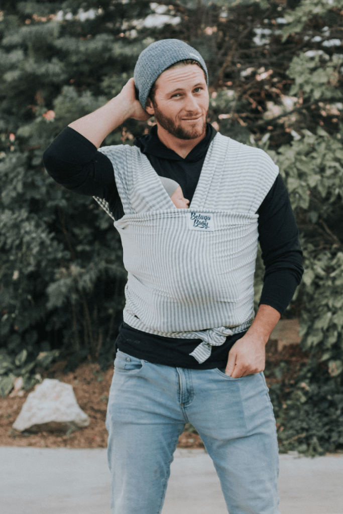Shannon Beluga Wrap - Light Grey Stripe
