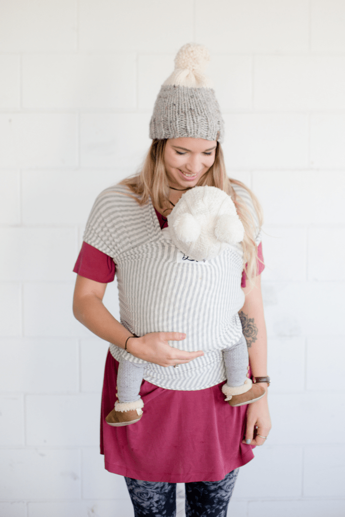 Shannon Beluga Wrap - Light Grey Stripe